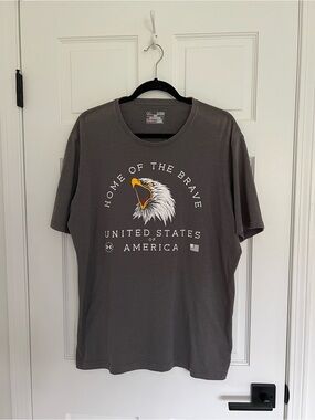 Under Armour Charcoal Eagle Graphic Short Sleeve Tee